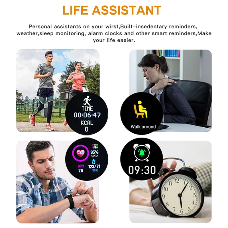 SmartWatch - Relógio Inteligente Multifuncional – À Prova d'Água, Monitor de Atividade e Fitness Tracker
