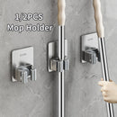 Título: Suporte de Aço Inoxidável para Vassouras e Mop – Organize Seu Espaço com Estilo