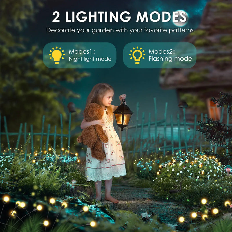 Luminária Solar com 8 Cabeçotes em Formato de Globo – Iluminação Decorativa para Jardim, Caminho e Paisagismo