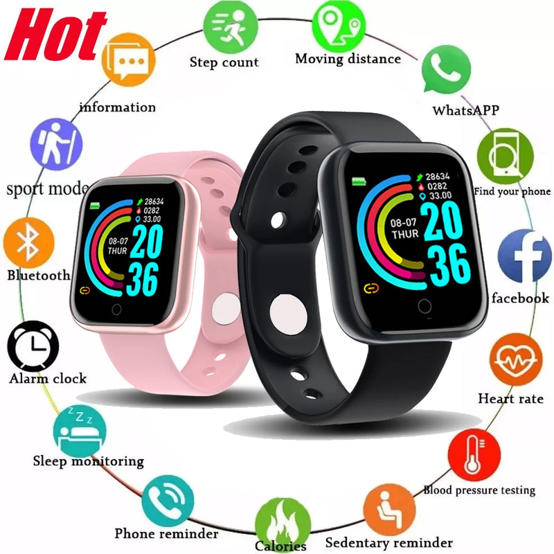 SmartWatch - Relógio Inteligente Multifuncional – À Prova d'Água, Monitor de Atividade e Fitness Tracker