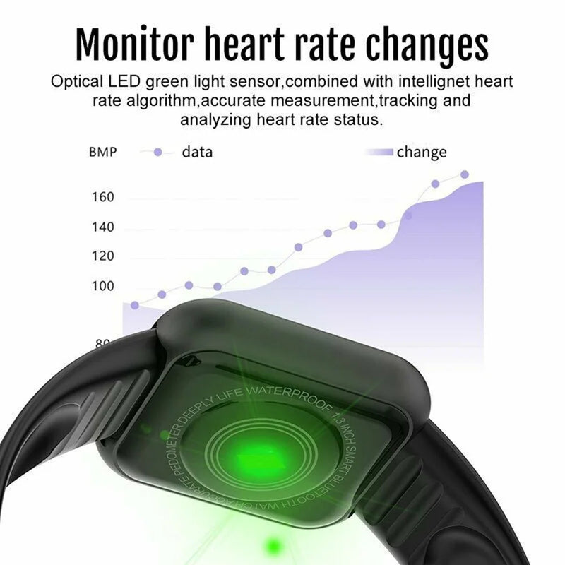 SmartWatch - Relógio Inteligente Multifuncional – À Prova d'Água, Monitor de Atividade e Fitness Tracker