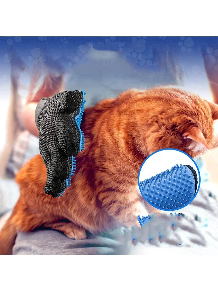 Kit de Cuidados para Pets – Escova Dupla Face, Luva para Banho e Ferramentas para Remoção de Pelos para Cães, Gatos e Coelhos
