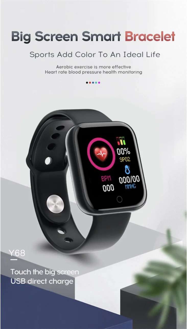 SmartWatch - Relógio Inteligente Multifuncional – À Prova d'Água, Monitor de Atividade e Fitness Tracker