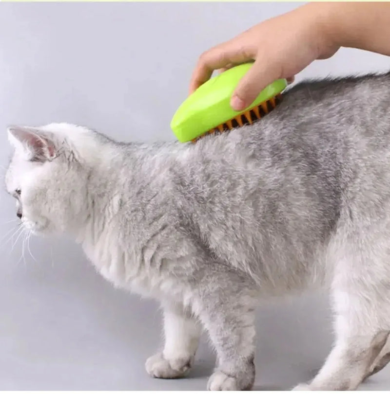 Escova Elétrica 3 em 1 para Pets – Remove Pelos, Massageia e Spray&nbsp;