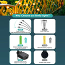 Luminária Solar com 8 Cabeçotes em Formato de Globo – Iluminação Decorativa para Jardim, Caminho e Paisagismo