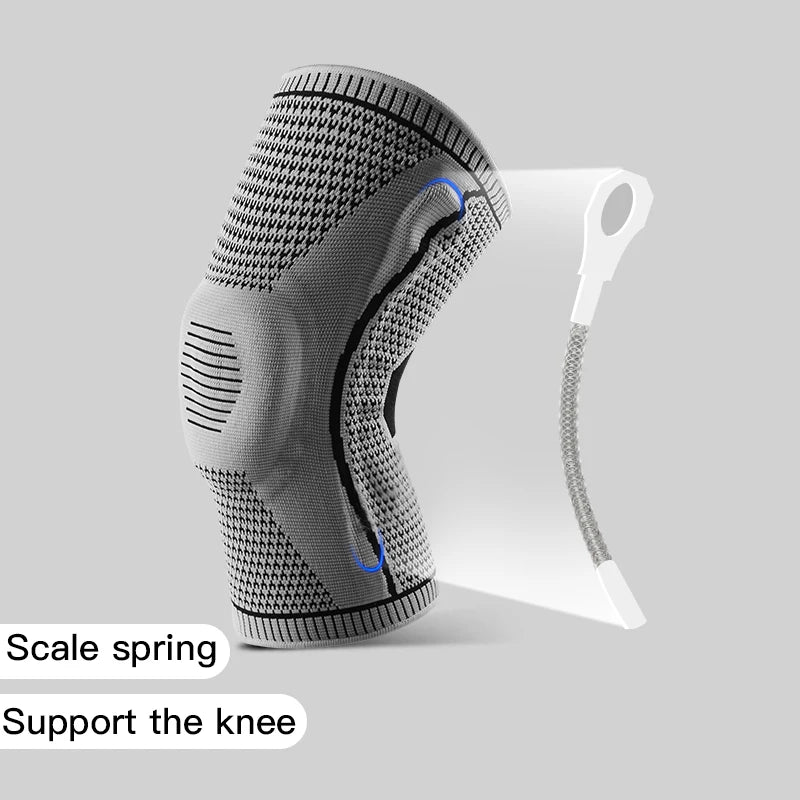 SPRINGLEG - Joelheira de Compressão com Silicone de Apoio e Espiral de Aço Estabilizador