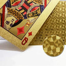 Baralho de Cartas de Plástico Dourado Luxo – Ideal para Poker, Buraco, Sueca e BlackJack