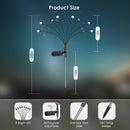 Luminária Solar com 8 Cabeçotes em Formato de Globo – Iluminação Decorativa para Jardim, Caminho e Paisagismo