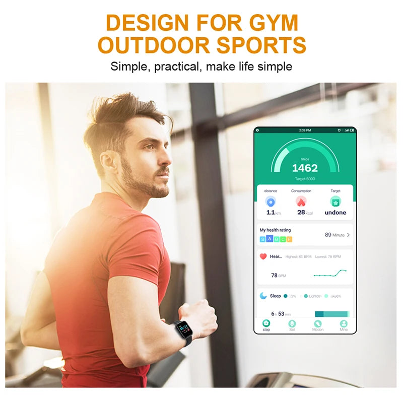SmartWatch - Relógio Inteligente Multifuncional – À Prova d'Água, Monitor de Atividade e Fitness Tracker