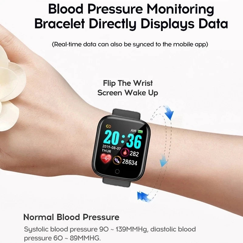 SmartWatch - Relógio Inteligente Multifuncional – À Prova d'Água, Monitor de Atividade e Fitness Tracker