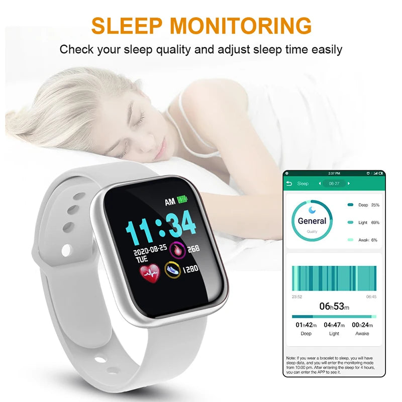 SmartWatch - Relógio Inteligente Multifuncional – À Prova d'Água, Monitor de Atividade e Fitness Tracker