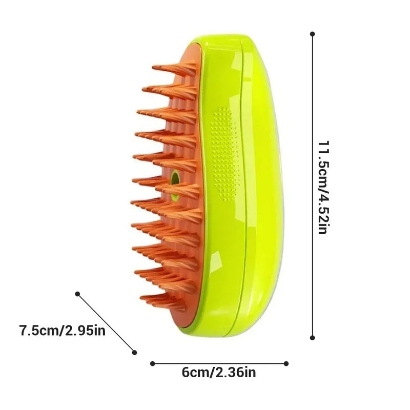 Escova Elétrica 3 em 1 para Pets – Remove Pelos, Massageia e Spray&nbsp;