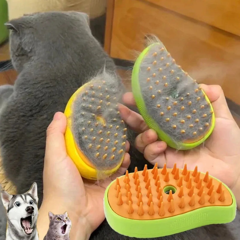 Escova Elétrica 3 em 1 para Pets – Remove Pelos, Massageia e Spray&nbsp;