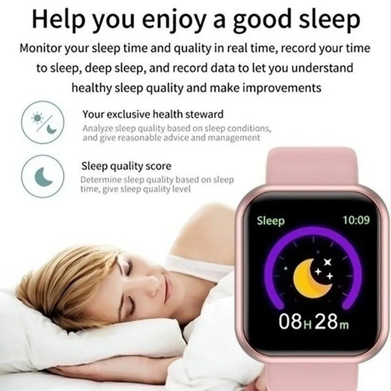 SmartWatch - Relógio Inteligente Multifuncional – À Prova d'Água, Monitor de Atividade e Fitness Tracker